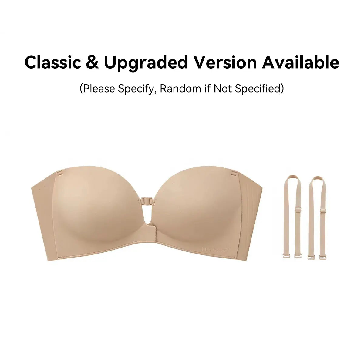 LUCKMEEY Womens Strapless Front Closure Bra Push up Padded Add Cup Non Slip Wireless Supportive Seamless Comfortable Tube Jelly Bra a B C Cup#Summerwins#Tiktokshopdealsforyoudays