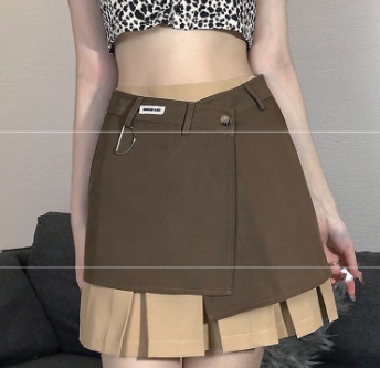 Summer Women's Fashion Two-Piece Pleated Skirt Set