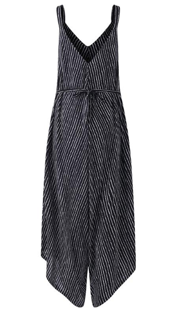 Striped Jumpsuit Dress with Spaghetti Straps