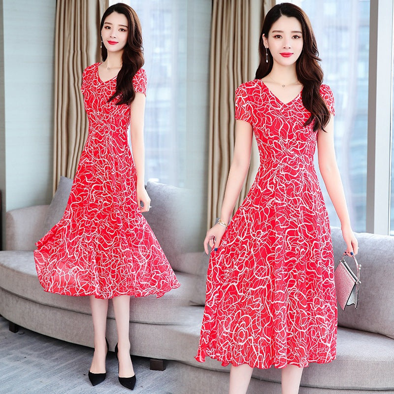 Chiffon Floral Dress - Stylish Plus Size Midi Dress