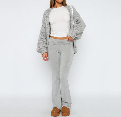 Women's High Waist Slim-fit Black Trousers