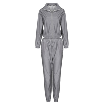 Reflective Casual Two-Piece Outfit Set