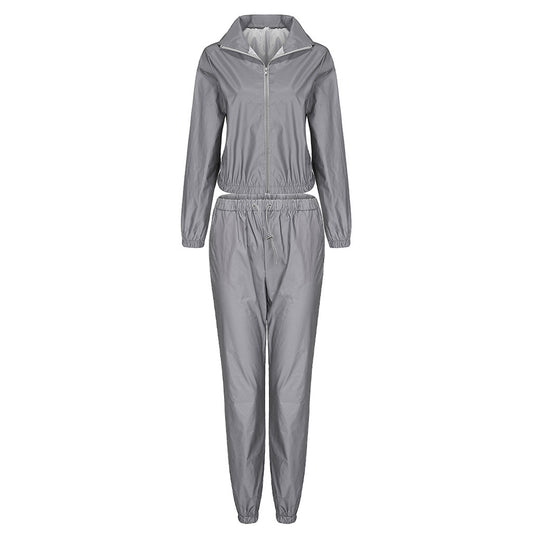 Reflective Casual Two-Piece Outfit Set
