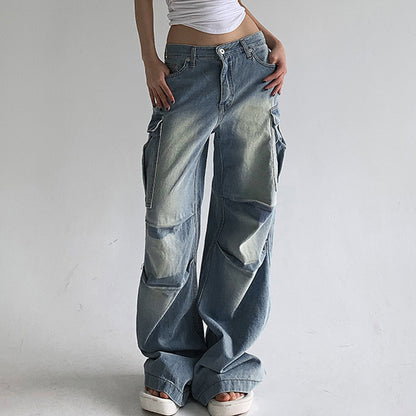 Personalized High Waist Pleated Loose Trousers