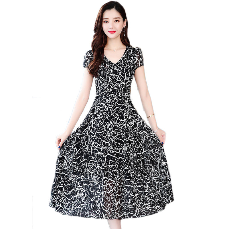 Chiffon Floral Dress - Stylish Plus Size Midi Dress