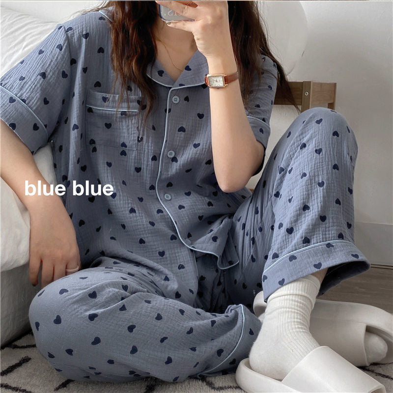 Women's Spring Autumn Fashionable Printed Pajama Set