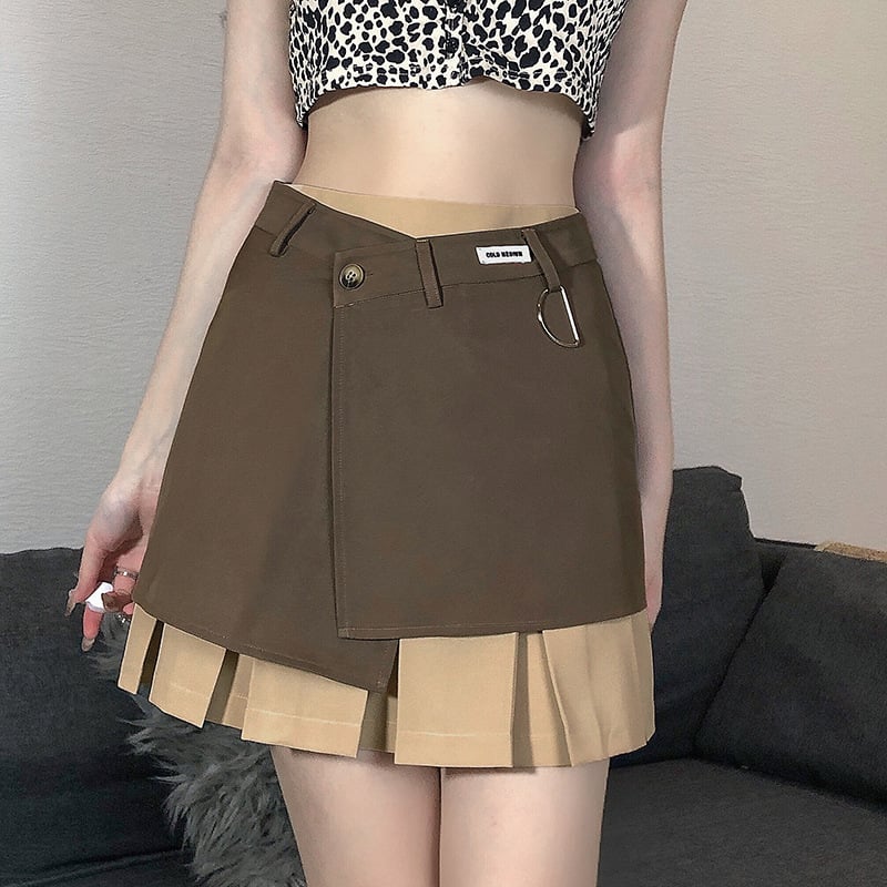 Summer Women's Fashion Two-Piece Pleated Skirt Set
