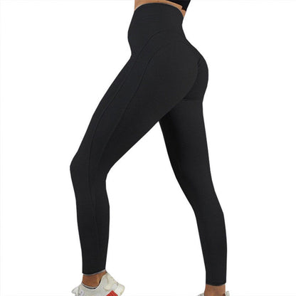 2022 Women's High Waist Yoga Pants with V-Cross Design