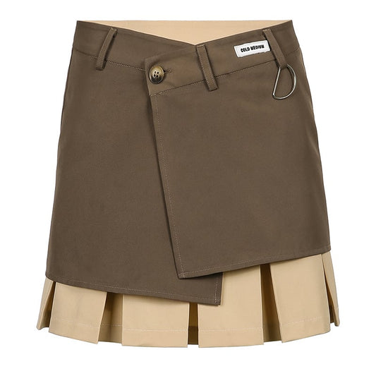 Summer Women's Fashion Two-Piece Pleated Skirt Set