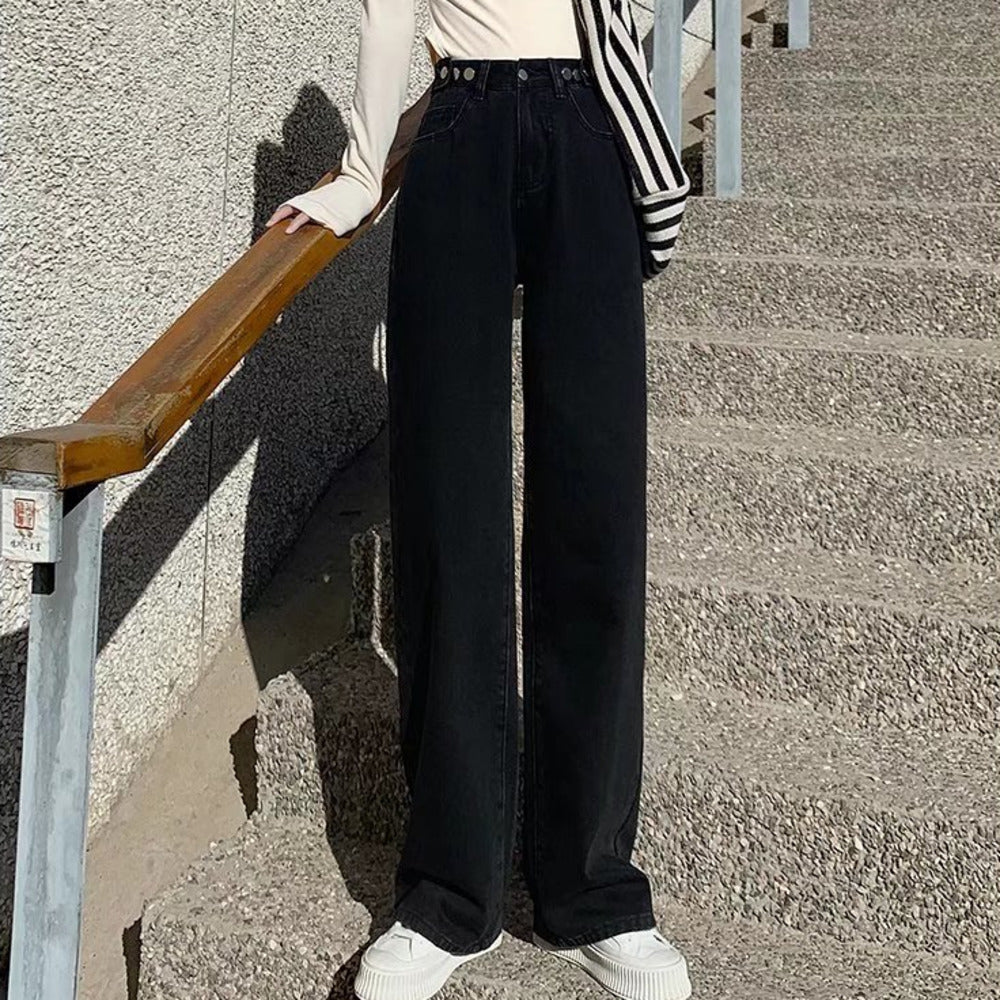 Trendy Slim Fit Loose Ladies Street Jeans