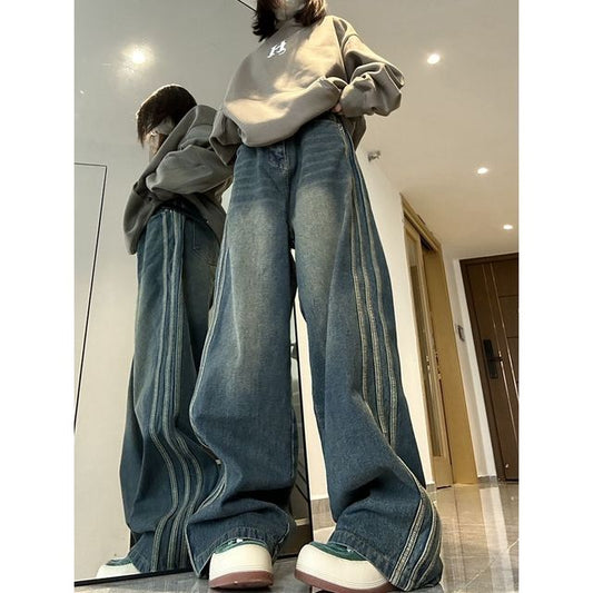 Trendy Women's Slim Wide Leg Fashion Jeans