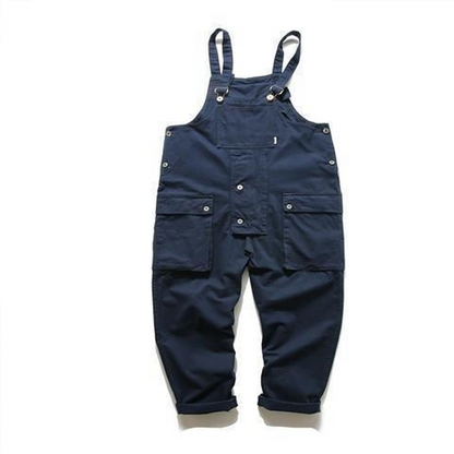 Retro Korean Loose Wide Leg Jumpsuit for Men