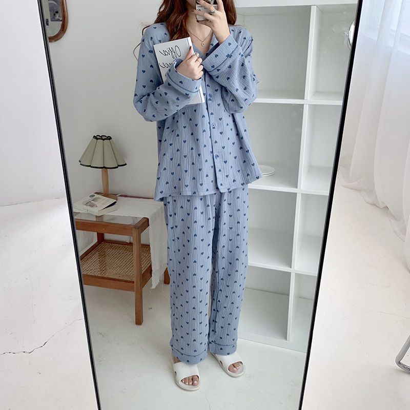 Women's Spring Autumn Fashionable Printed Pajama Set
