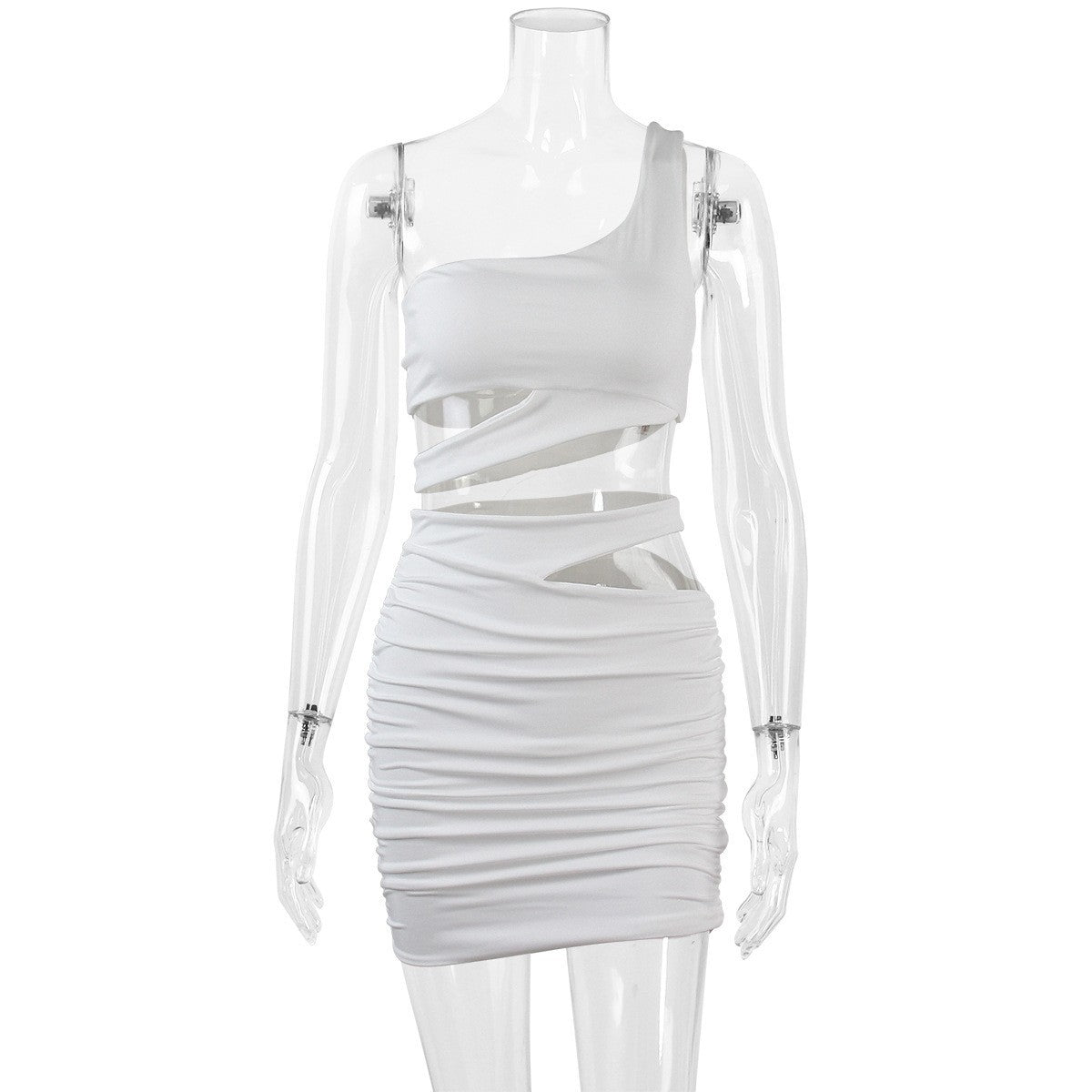 Summer Women's Two-Piece Set - Sexy Hollow Mini Skirt