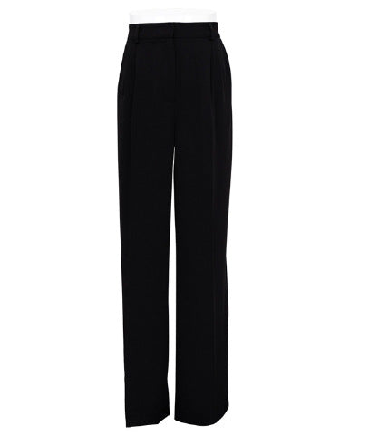 High-Waisted Solid Color Wide-Leg Pants for Women