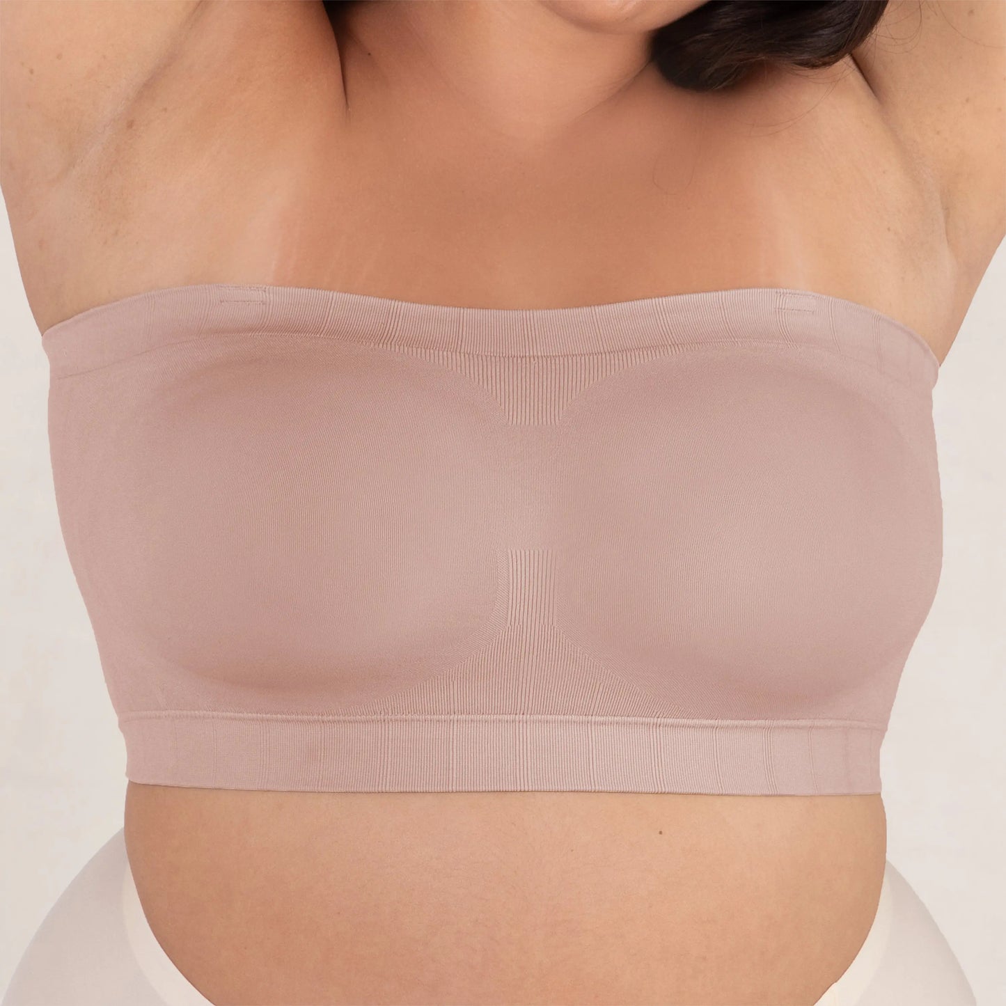 Shapermint Truekind Convertible Strapless Bandeau Bra with Wireless Comfort, Anti-Slip Grip & Removable Straps Fit Outfits