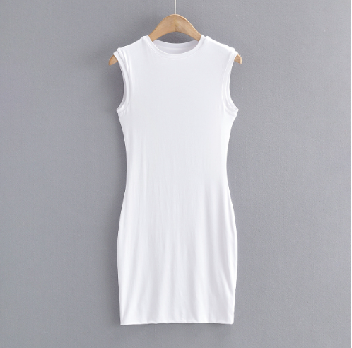 Summer Women's Sleeveless Round Neck Maternity Dress