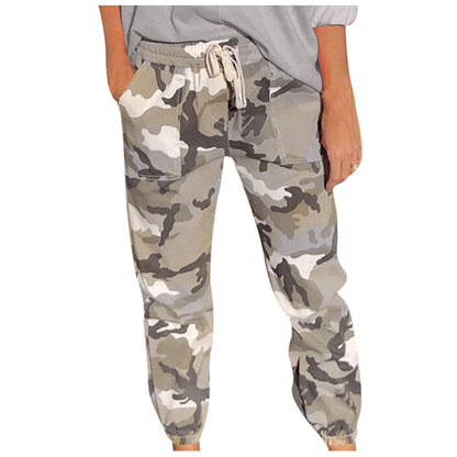 Trendy Women's Cotton Cargo Pants - Mid Waist Casual