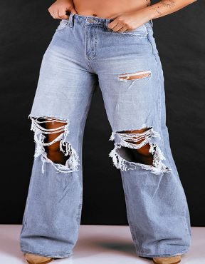 High Waist Loose Straight Leg Trousers