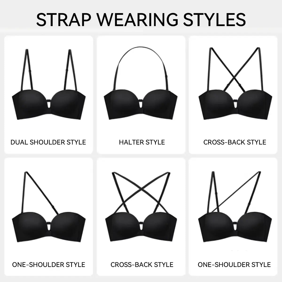LUCKMEEY Womens Strapless Front Closure Bra Push up Padded Add Cup Non Slip Wireless Supportive Seamless Comfortable Tube Jelly Bra a B C Cup#Summerwins#Tiktokshopdealsforyoudays
