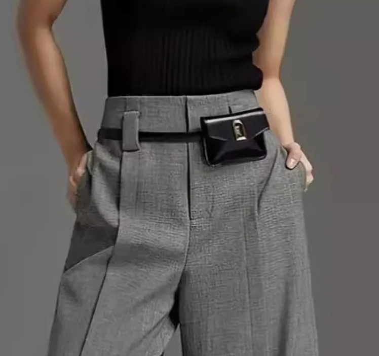 Women's High-Waist Casual Trousers