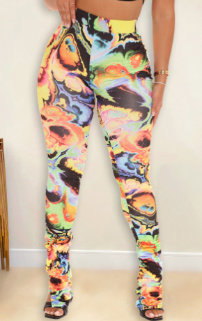 Irregular Pleated High Waist Women's Trousers
