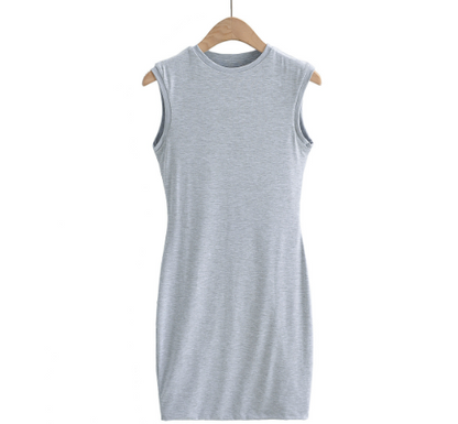 Summer Women's Sleeveless Round Neck Maternity Dress