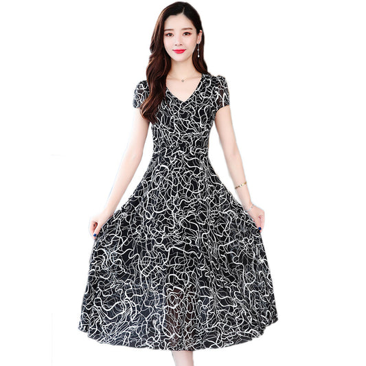 Chiffon Floral Dress - Stylish Plus Size Midi Dress