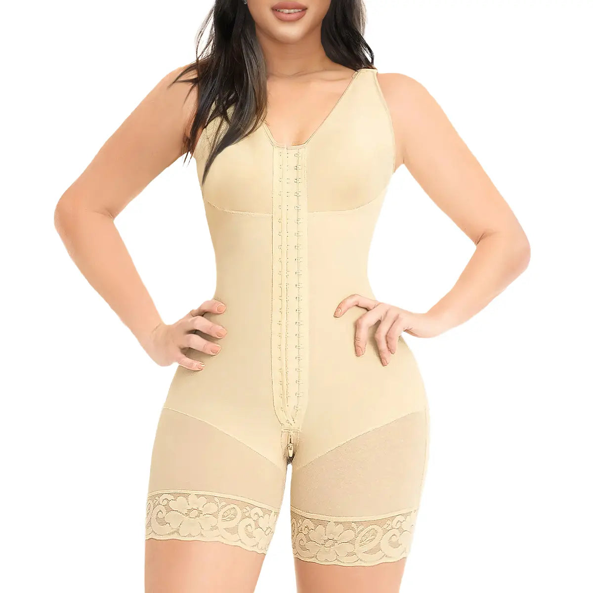 YIANNA Fajas Colombianas Shapewear for Women Tummy Control Full Shapewear Butt Lifter with Hooks Closure