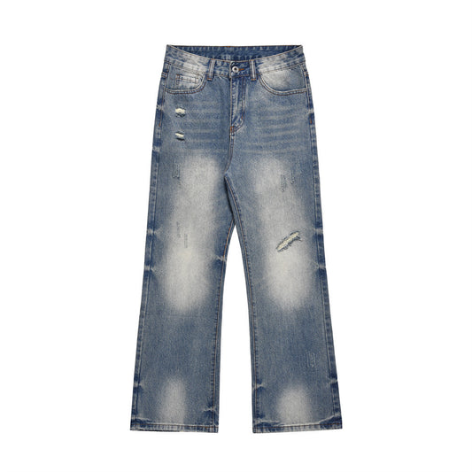 Retro Loose Wide-Leg Straight Jeans