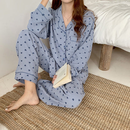 Women's Spring Autumn Fashionable Printed Pajama Set
